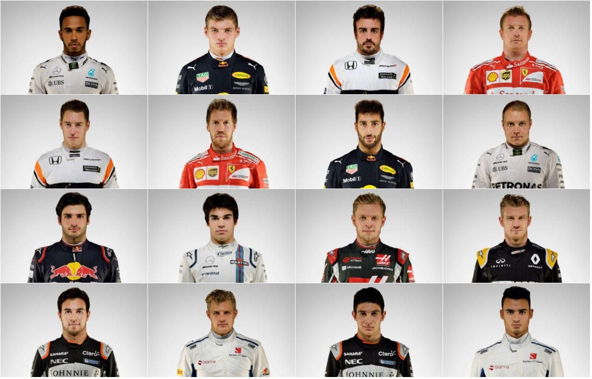 Resultado de imagen de pilotos f1 2017