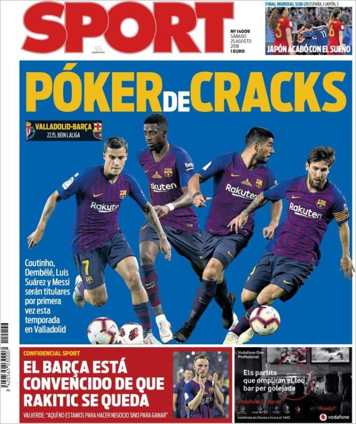 Las portadas del sábado 25 de agosto - estadiodeportivo.com