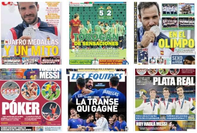 La goleada bética, el fichaje de Kabak, el histórico Craviotto... así vienen las portadas - Vimarsana News