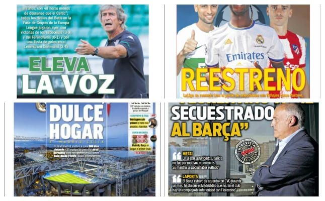 Pellegrini ‘Raise your voice’, Sevilla ‘With a desire for the Champions’, Ansu Fati is not touched … this is how the sports covers of this September 12 arrive