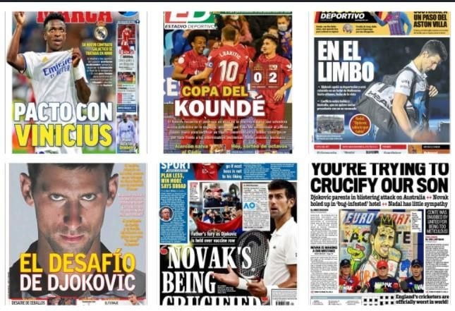 Las portadas de los diarios deportivos