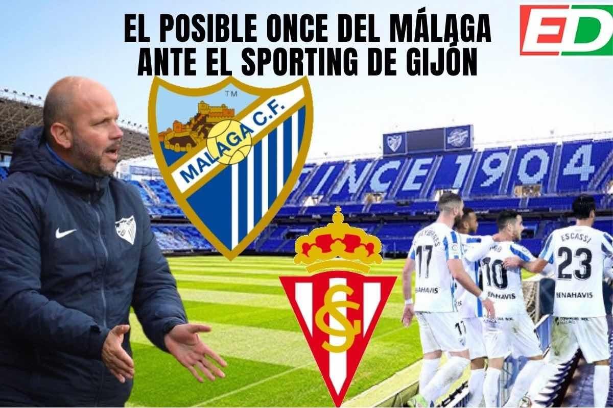 El posible once del Málaga ante el Sporting